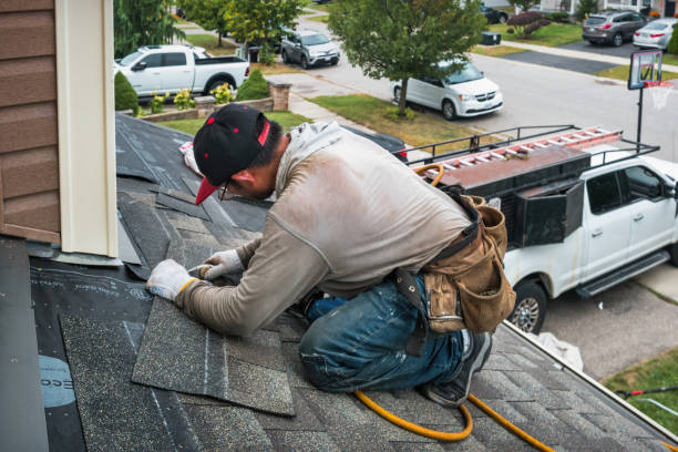 Professional Emergency Roof Repair technician working in Rushville, IL